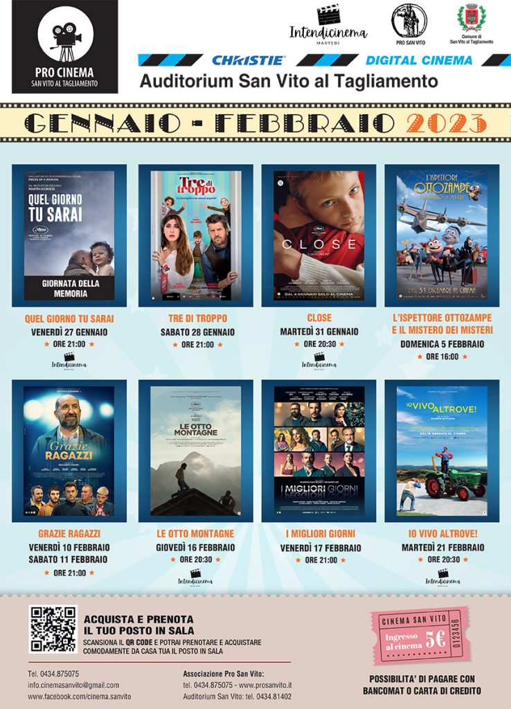 Programmazione cinema San Vito | Gennaio - Febbraio 2023